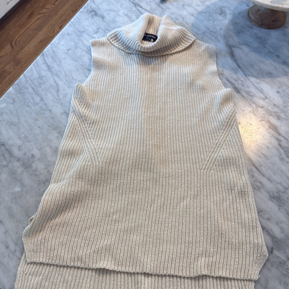 NWT french connection Women's Cream Cowl Neck Sweater